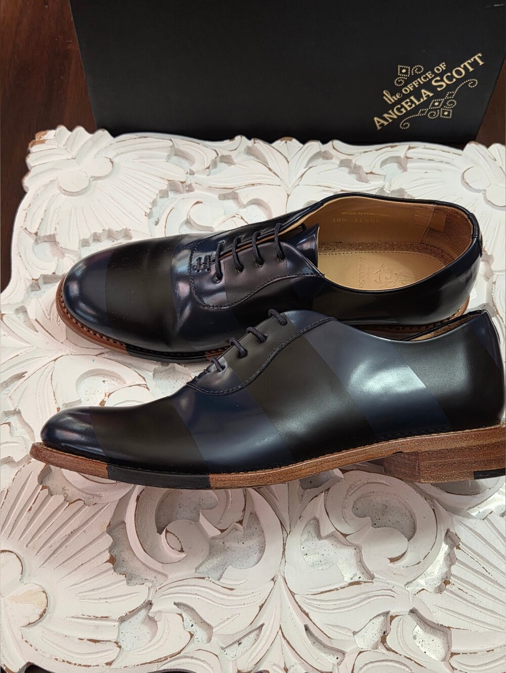 The Office Of Angela Scott Mr Smith Oxford In Ocean Size 38.5 - Picture 7 of 12